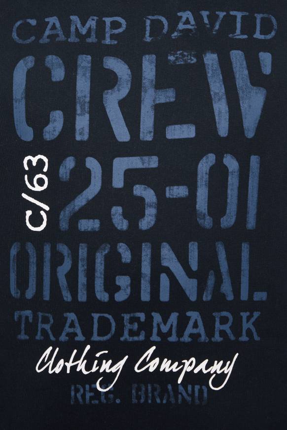 Soccx Kapuzensweatshirt mit Used Print blue navy im Angebot