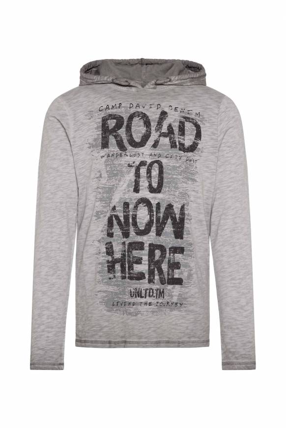 Soccx Langarmshirt mit Kapuze und Vintage Print shadow Sonderangebot