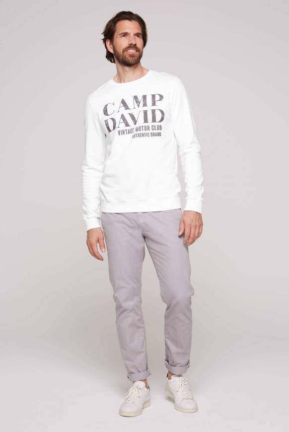 Soccx Sweatshirt mit Vintage Print opticwhite Versandkostenfrei