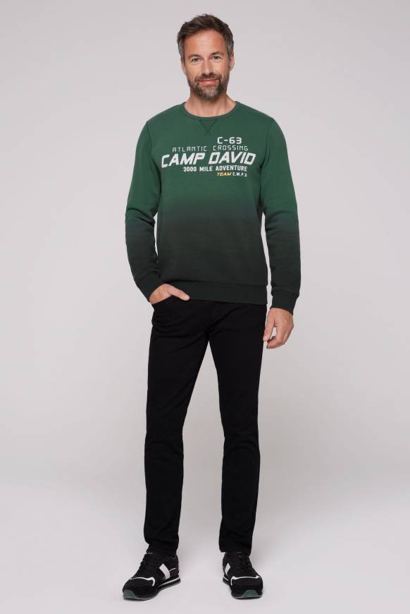 Soccx Sweatshirt Dip Dye mit Puff-Print dark green Begrenztes Angebot