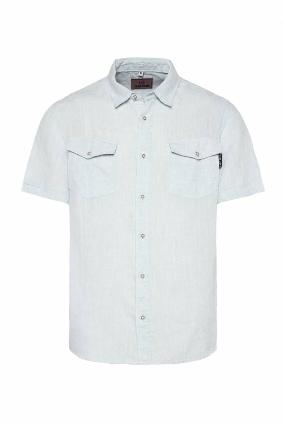 Soccx Leinenhemd mit Klappentaschen summer blue Osterangebot