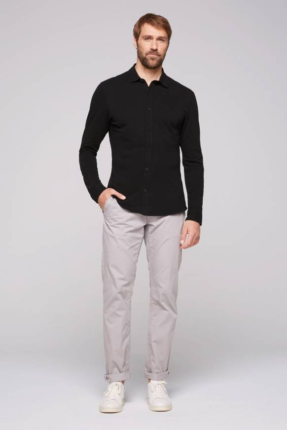 Soccx Oxford Langarmhemd black Valentinstagsangebot