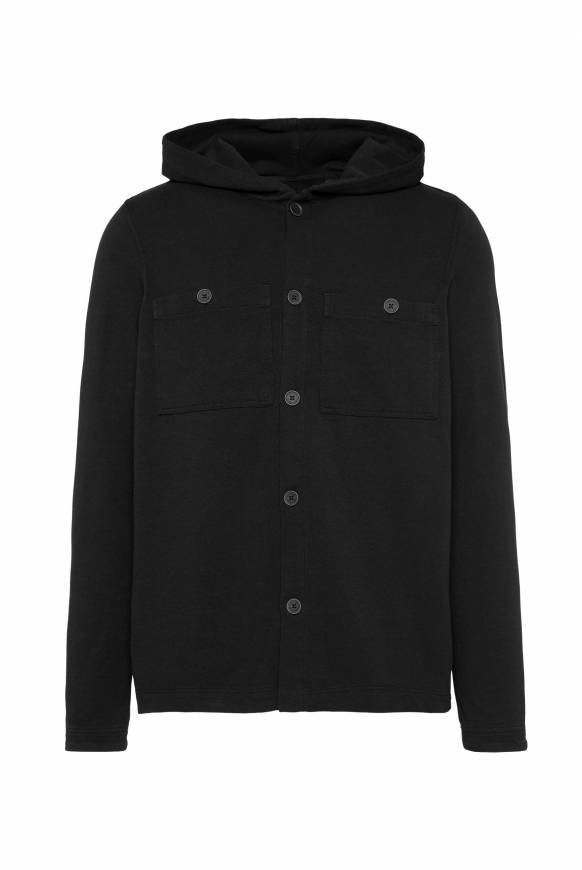 Soccx Overshirt mit Kapuze und Brusttaschen black Lagerräumung