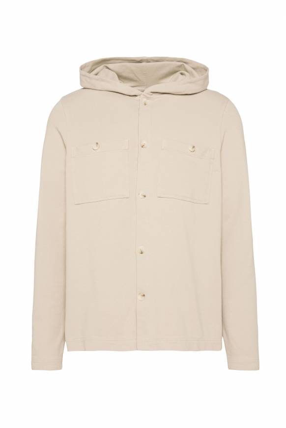 Soccx Overshirt mit Kapuze und Brusttaschen cappuccino Heißer Verkauf