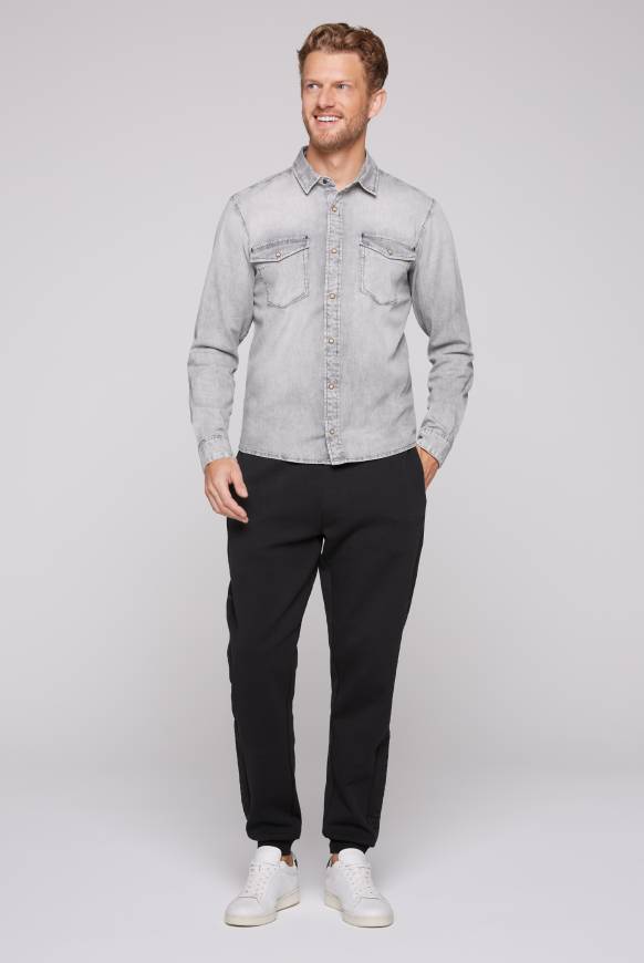 Soccx Hemd aus Denim Regular Fit light grey bleached Exklusive Angebote