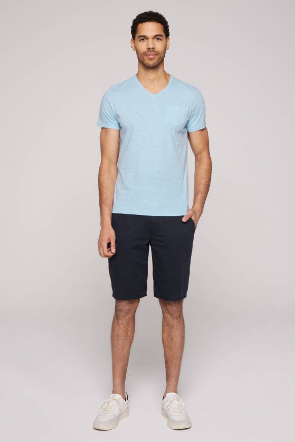 Soccx T-Shirt V-Neck mit Brusttasche summer blue Tägliche Deals
