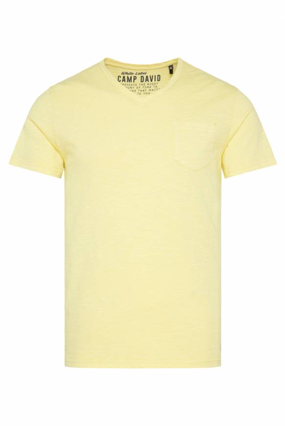 Soccx T-Shirt V-Neck mit Brusttasche sun Sonderangebote