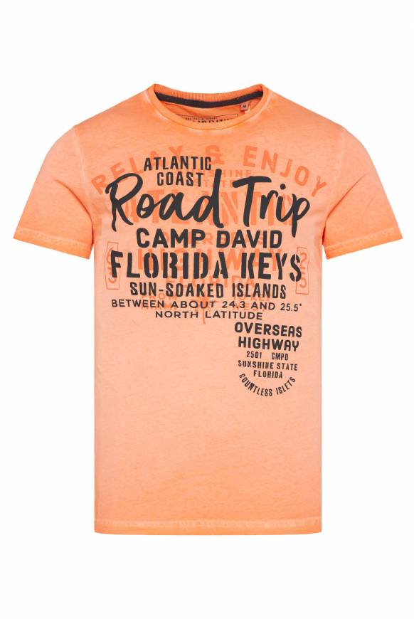 Soccx T-Shirt mit Puff-Print sunshine orange S VIP-Rabatte