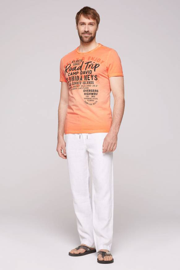 Soccx T-Shirt mit Puff-Print sunshine orange S VIP-Rabatte
