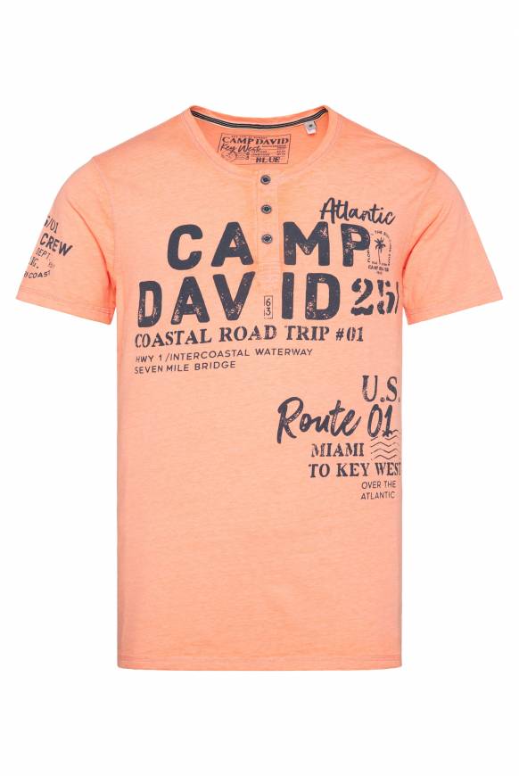 Soccx Henley-Shirt mit Logo Prints sunshine orange Tiefpreis
