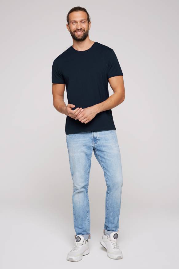 Soccx Basic T-Shirt mit Rundhalsausschnitt, Doppelpack blue navy / blue navy Letzte 2 Tage