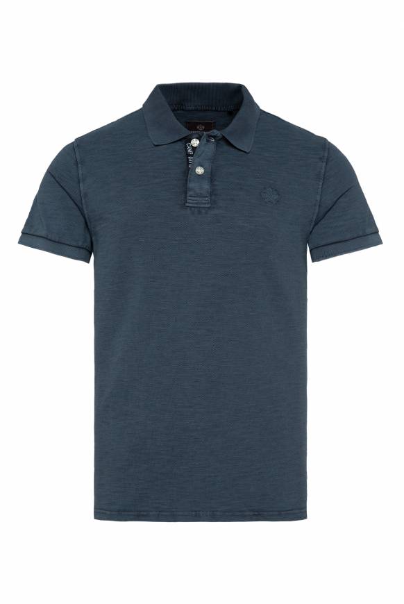 Soccx Kurzarmpolo aus Pikee mit Logostick blue navy S Nur noch ein Tag übrig