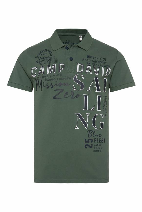 Soccx Pikee-Poloshirt mit Sailing Print grey green L Begrenzt auf 3 Tage
