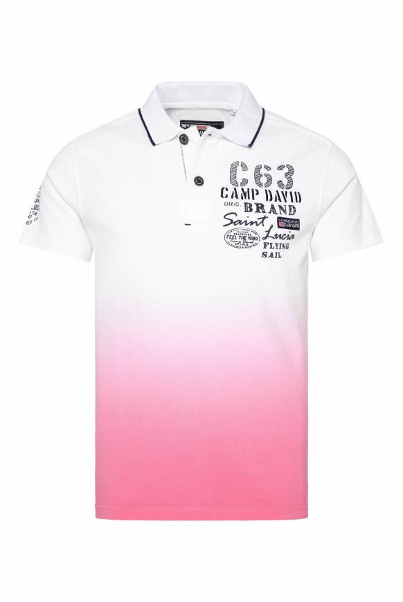 Soccx Pikee-Polo Dip Dye mit Logo Artworks opticwhite / pink punch Auslauf