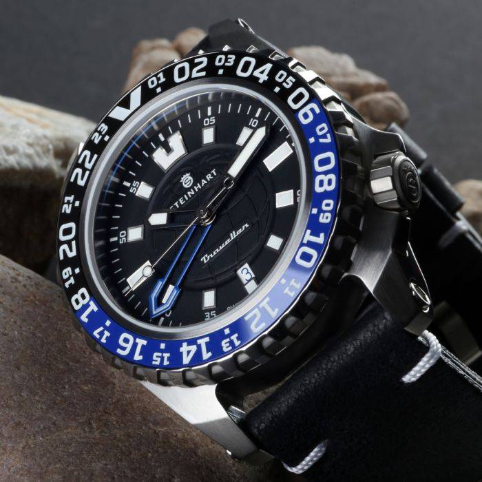 Steinhart TRAVELLER GMT blue Taucheruhr Muttertagsangebot