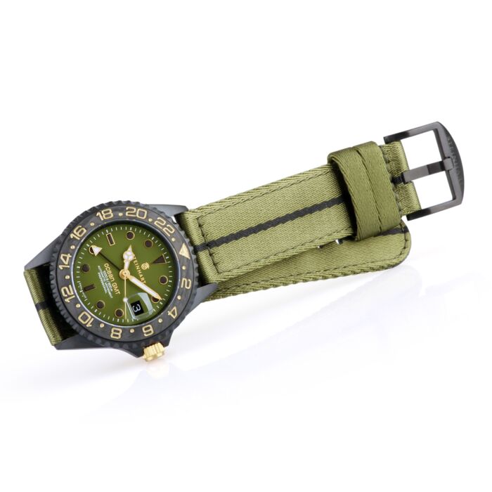 Steinhart Ocean 39 GMT black MILITARY khaki Taucheruhr Große Rabatte