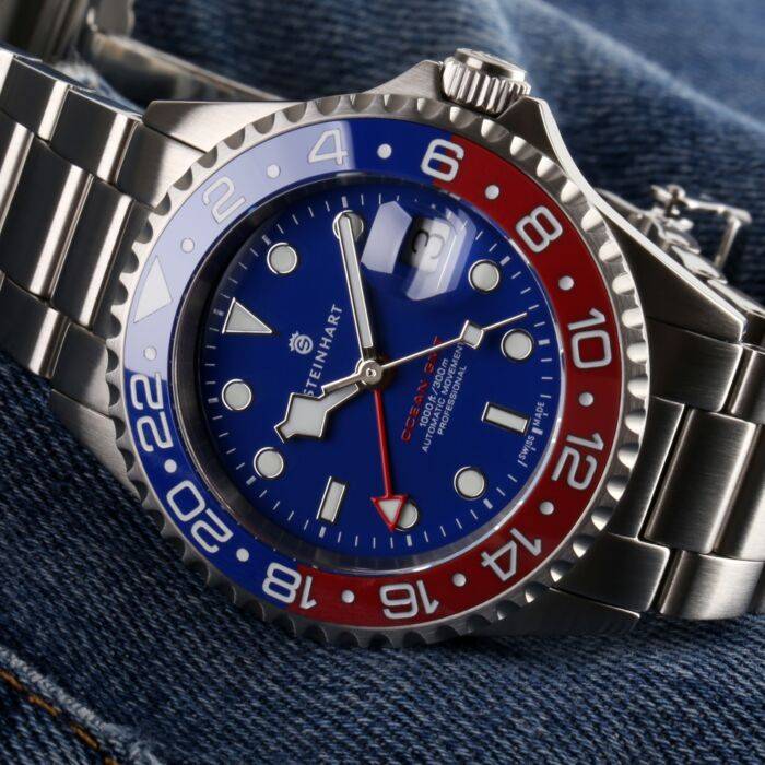 Steinhart Ocean One GMT BLUE-RED Ceramic blue dial Sonderangebote