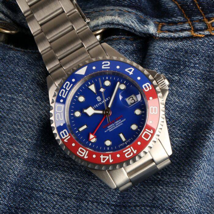 Steinhart Ocean One GMT BLUE-RED Ceramic blue dial Sonderangebote