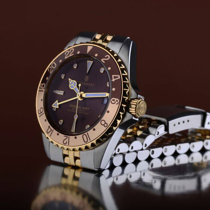 Steinhart Ocean 39 GMT.2 two-tone CHOCOLATE Taucheruhr Tiefpreis