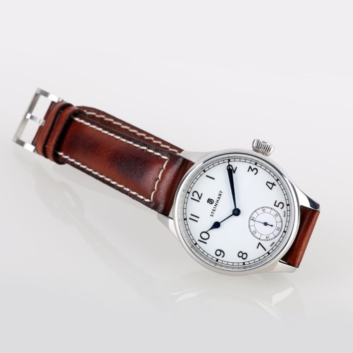 Steinhart MARINE CHRONOMETER 42 white arabic Sonderangebot der Fabrik