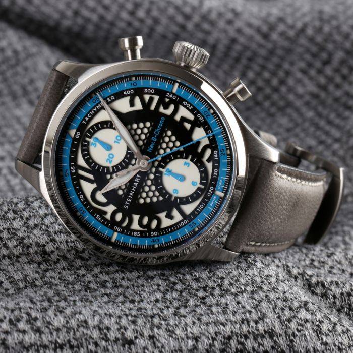 Steinhart NAV.B-CHRONO 42 SKELETON blue Fabrikladen