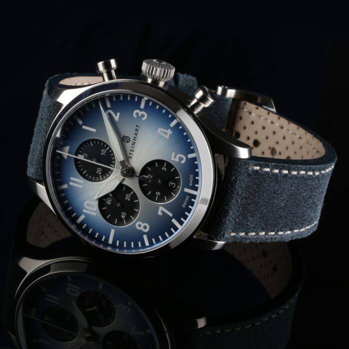 Steinhart Pilot Chronograph 42 blue SUMMER EDITION Kostenloser Versand