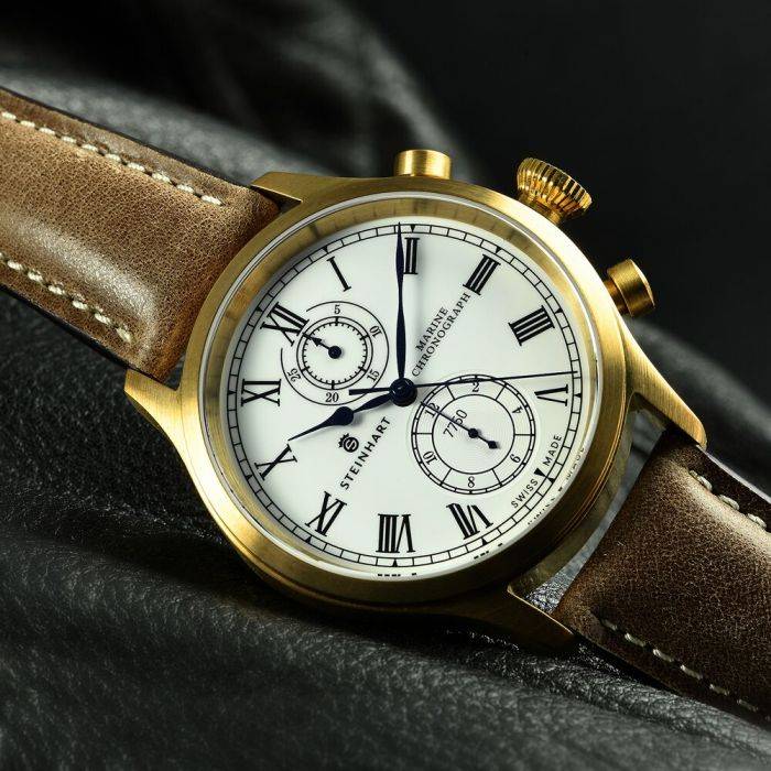 Steinhart Marine-Chronograph Bronze Premium Römisch Preisnachlass