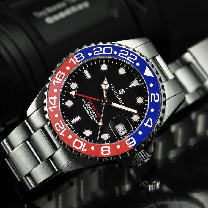 Steinhart Ocean 39 GMT BLUE-RED Ceramic Taucheruhr Rabatt