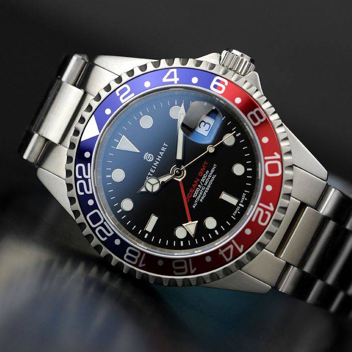 Steinhart Ocean One GMT BLUE-RED Taucheruhr Günstig kaufen