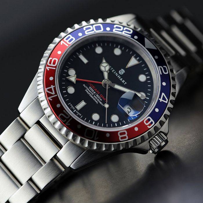 Steinhart Ocean One GMT BLUE-RED Taucheruhr Günstig kaufen