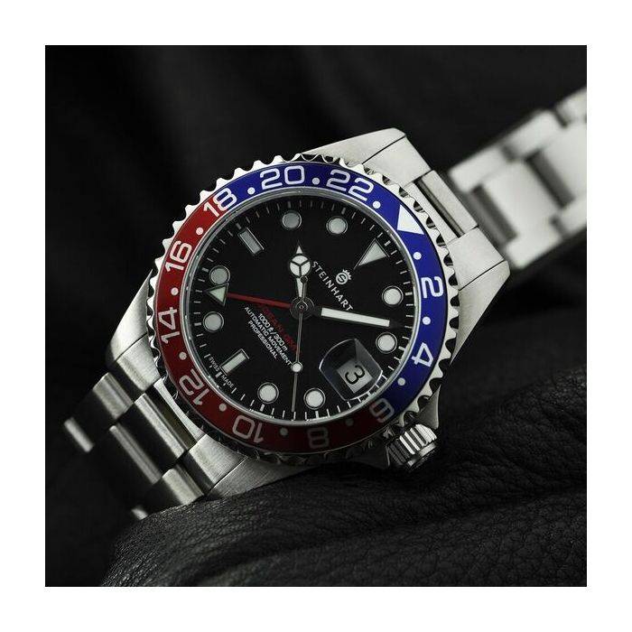 Steinhart Ocean 39 GMT BLUE-RED Taucheruhr Flash Sale