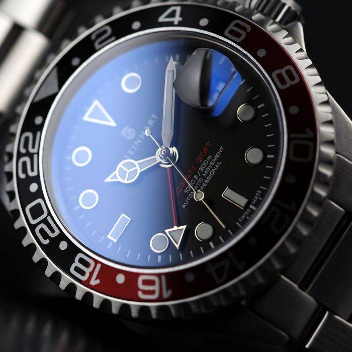 Steinhart Ocean One GMT BLACK-RED Taucheruhr Muttertagsangebot