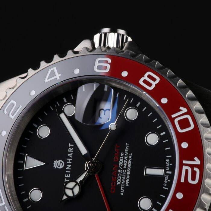 Steinhart Ocean One GMT BLACK-RED Ceramic Taucheruhr Valentinstagsangebot
