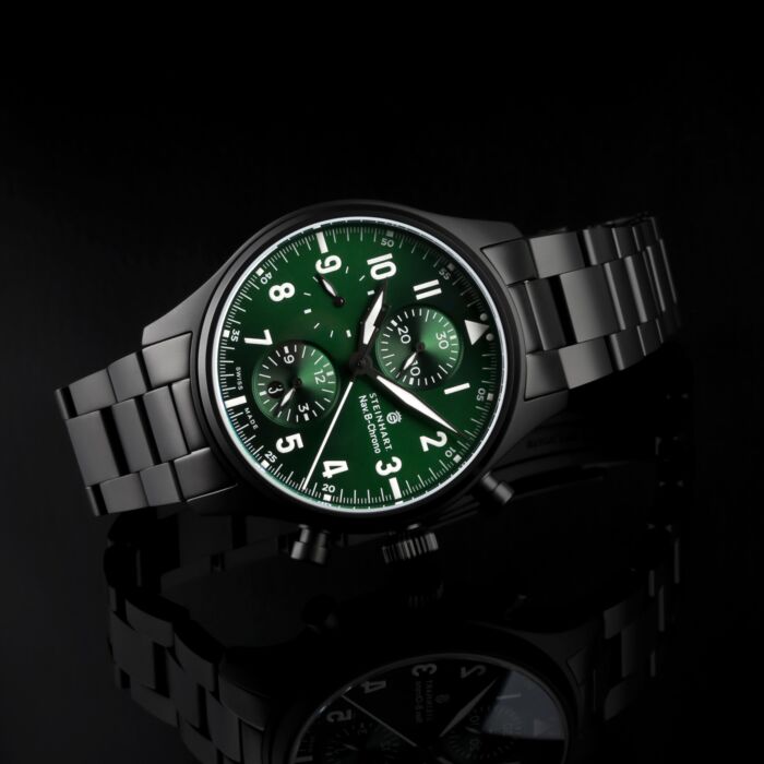 Steinhart Stahlband DLC matt 20/16 mm für NAV B-CHRONO 42 green Ltd. Edition inkl. Bandanstöße Bis zu 55% Rabatt