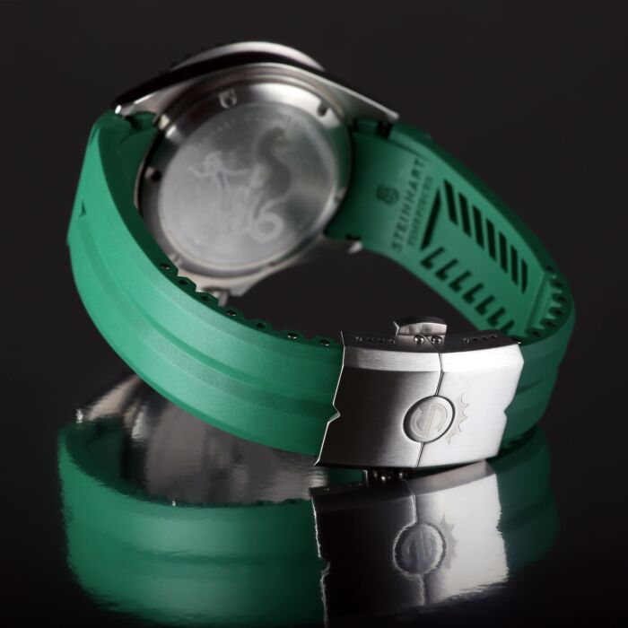 Steinhart Kautschukband grün 20x16 mm für Ocean 39 mit Schließe Stahl Blitzangebot