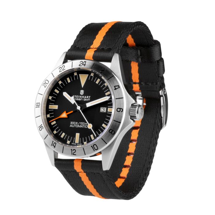 Steinhart Natoband schwarz/orange Fabrik Onlineshop