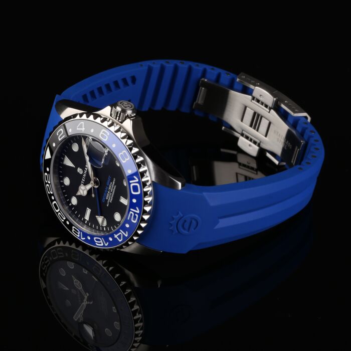 Steinhart Kautschukband blau 22x18 mm für Ocean 42 und Ocean 44 mit Schließe Stahl Valentinstagsangebot