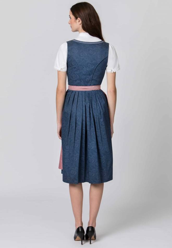 Stockerpoint Dirndl Roseline blau-altrosa 30 Kostenlose Rückgabe