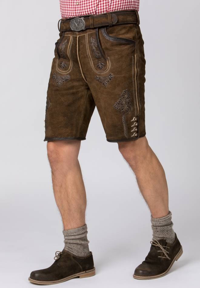 Stockerpoint Lederhose Bertl stein geäscht-natur 44 Vatertagsangebot