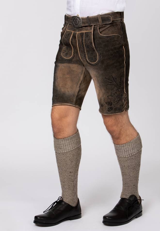 Stockerpoint Hose Almbräu sepia raw-schwarz 46 Lagerräumung