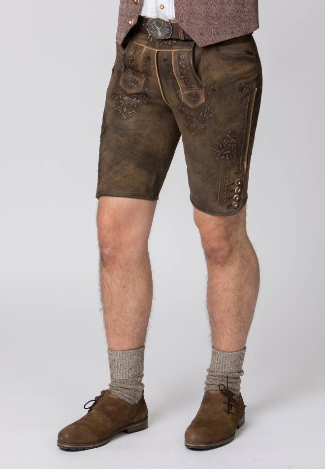 Stockerpoint Lederhose Artur muskat gespeckt 44 Räumungsverkauf