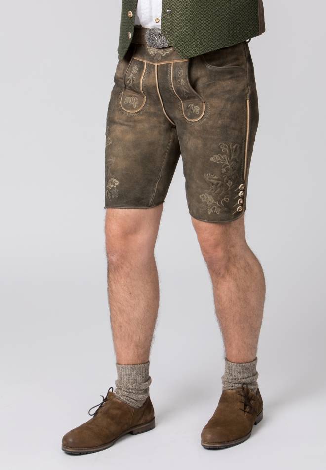 Stockerpoint Lederhose Bastian kiesel gespeckt 44 VIP-Rabatte