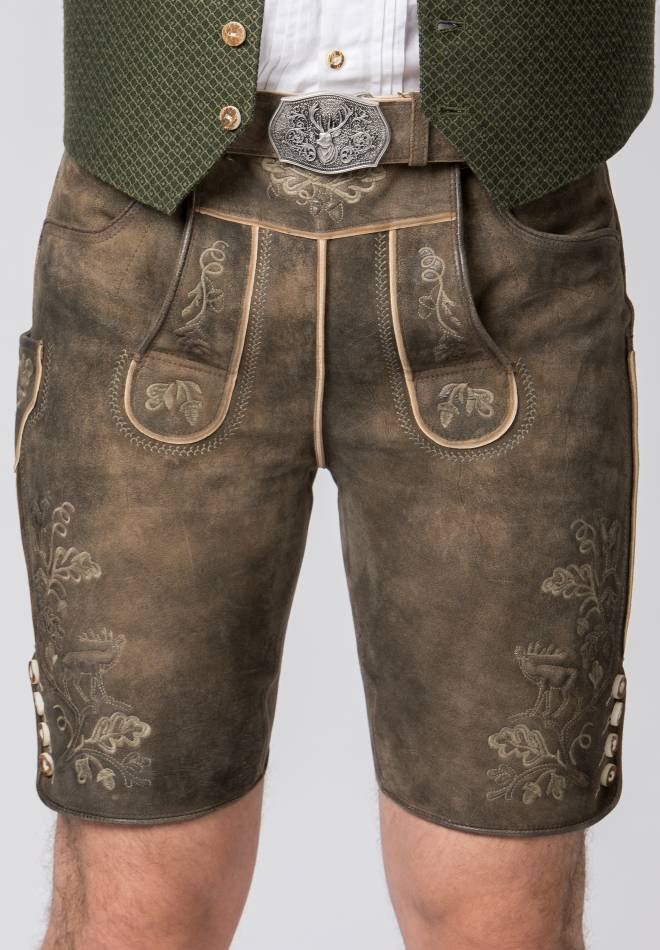 Stockerpoint Lederhose Bastian kiesel gespeckt 44 VIP-Rabatte