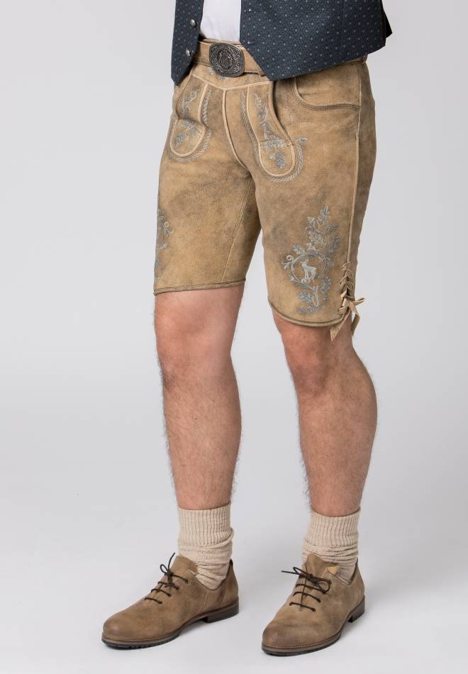 Stockerpoint Lederhose Girgl senf gespeckt-grau 44 Super Sparpreis