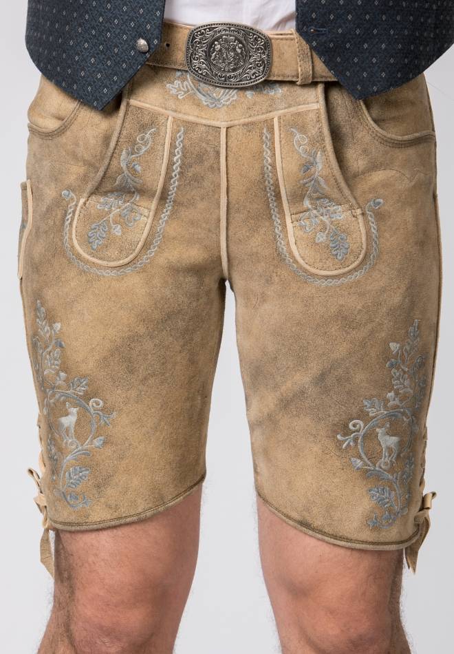 Stockerpoint Lederhose Girgl senf gespeckt-grau 44 Super Sparpreis