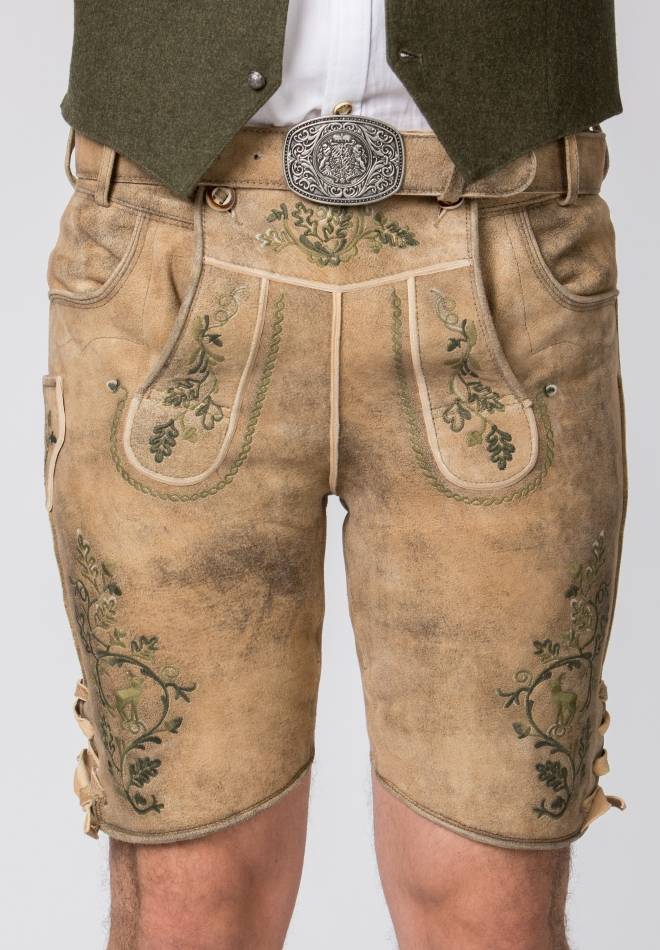 Stockerpoint Lederhose Girgl senf gespeckt-grün 48 Wochenangebot