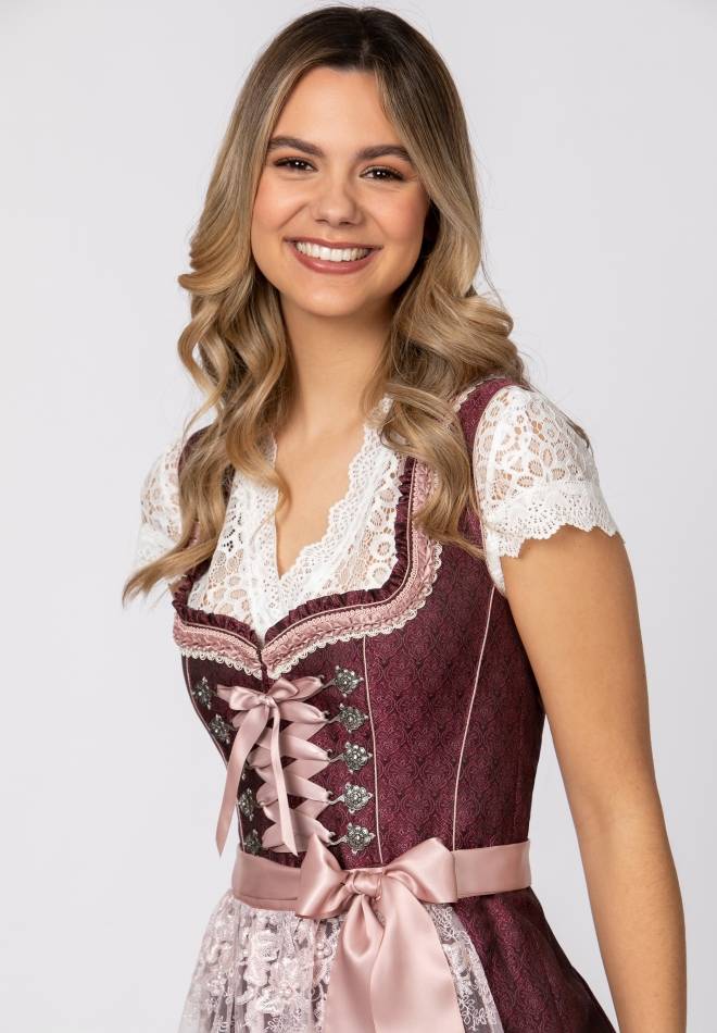 Stockerpoint Dirndl Rosalinde bordeaux 30 Letzte 2 Tage