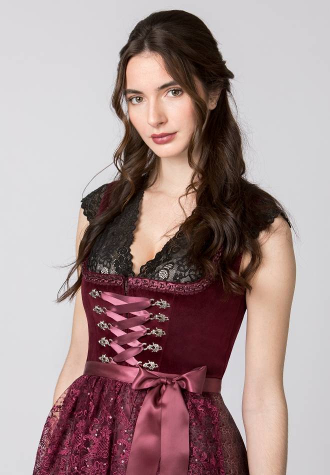 Stockerpoint Dirndl Loredana rot 30 Sonderangebot der Fabrik