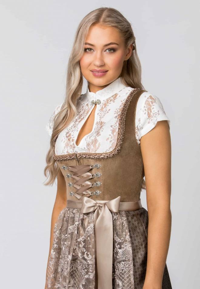 Stockerpoint Dirndl Loredana taupe 30 Discount Store für neue Produkte