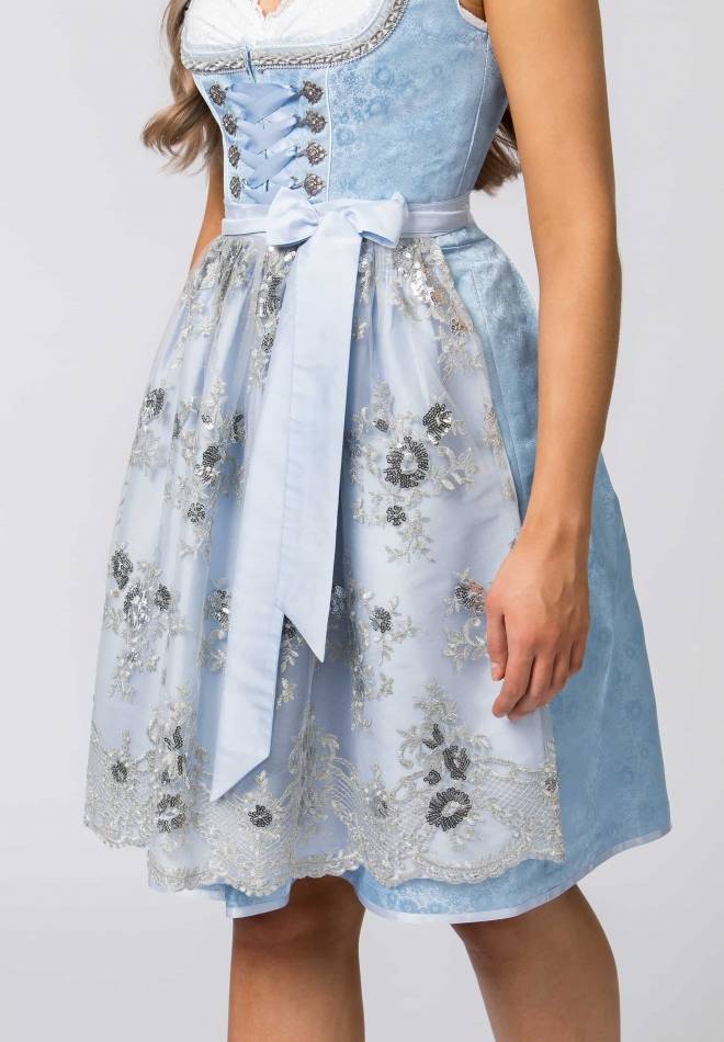 Stockerpoint Dirndl Maya hellblau 32 zollfrei